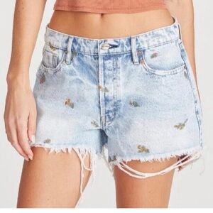Driftwood Lulu floral Jean shorts, size 32